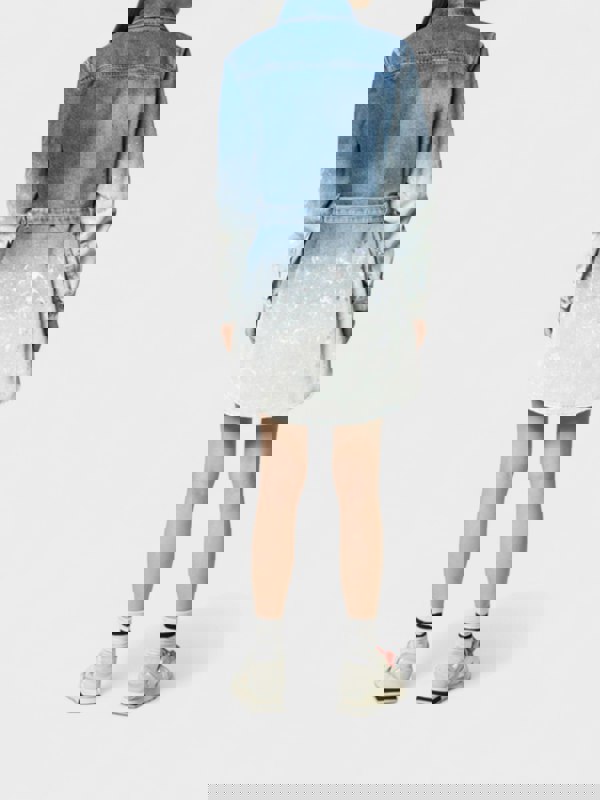 Off-White Bleach Painted Belted Denim Dress