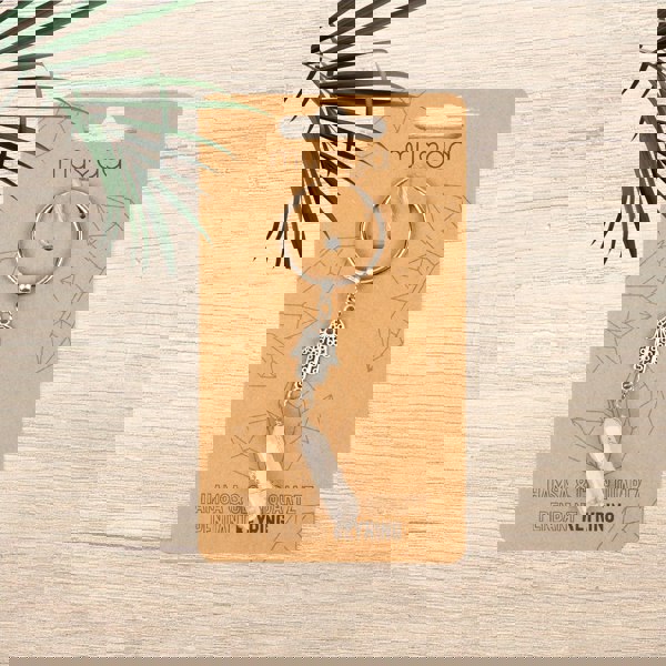 Myga Crystal and Zinc Keychain