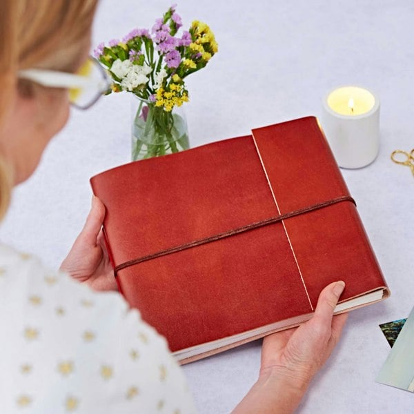 Paper High Distressed Leather Photo Album