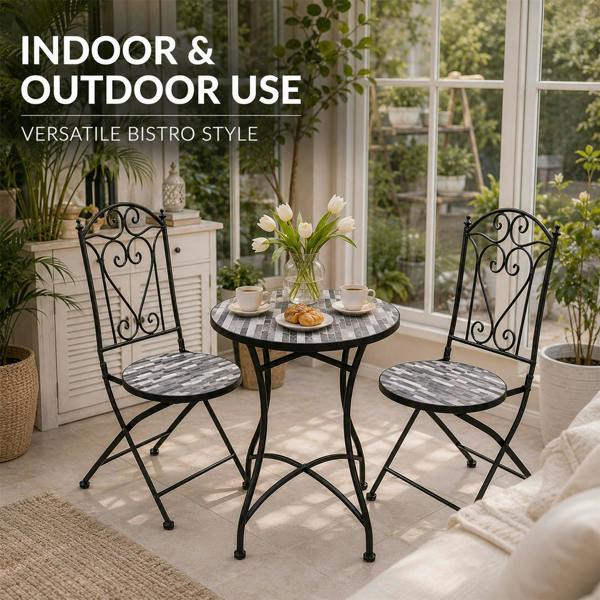 60cm Cascade Mosaic Bistro Set image 10