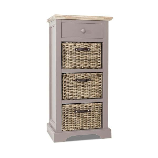 Statement Furniture Florence Tallboy with Drawer and 3 Storage Baskets