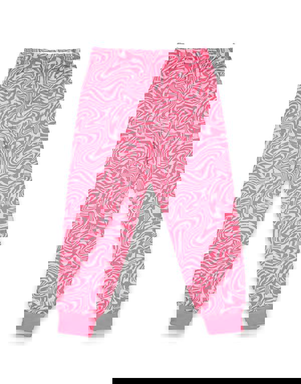 Barbie Girls Pink All Over Pattern Short Sleeve Long Leg Pyjama Set