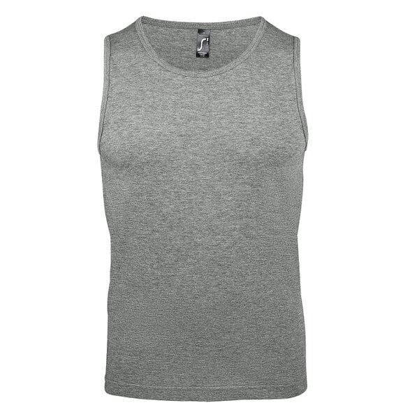 SOLS Mens Justin Sleeveless Tank / Vest Top - Grey Marl