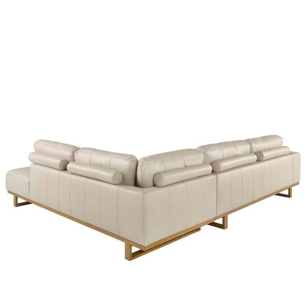 Angel Cerdá Corner sofa in sand leather 6203/6204