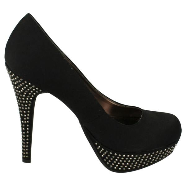 Spot On Ladies Spot On Platform Diamante Heel