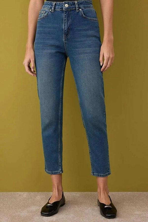 WOVCOR High Waist Comfort Mom Jeans