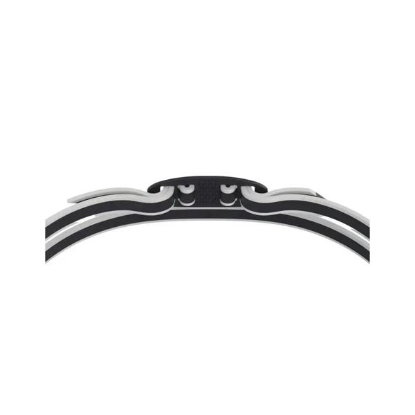 Speedo Vanquisher 3.0 black silver silicone wristband with curved lens tech