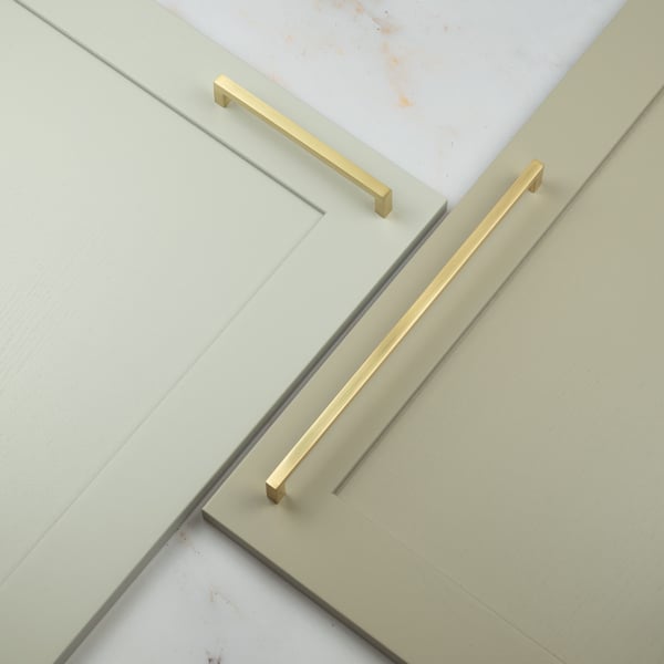 Handle & Home Satin Brass Square Handles