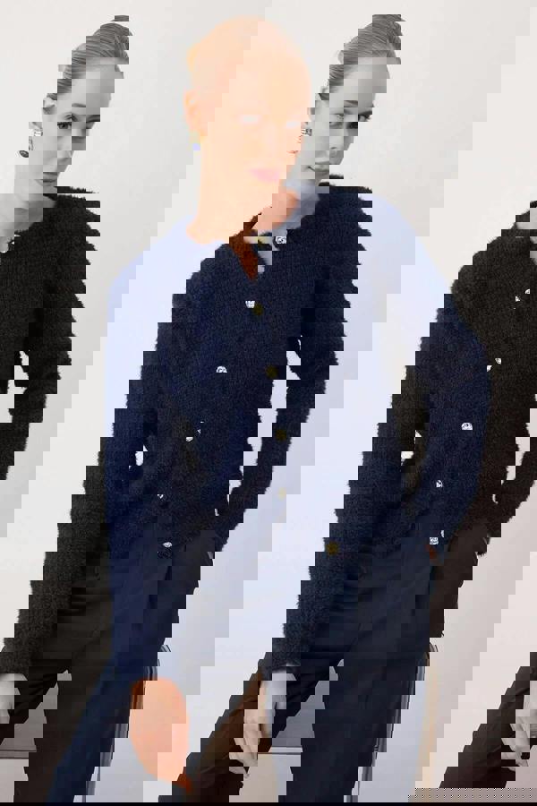 WOVCOR Beard Yarn Knit Cardigan