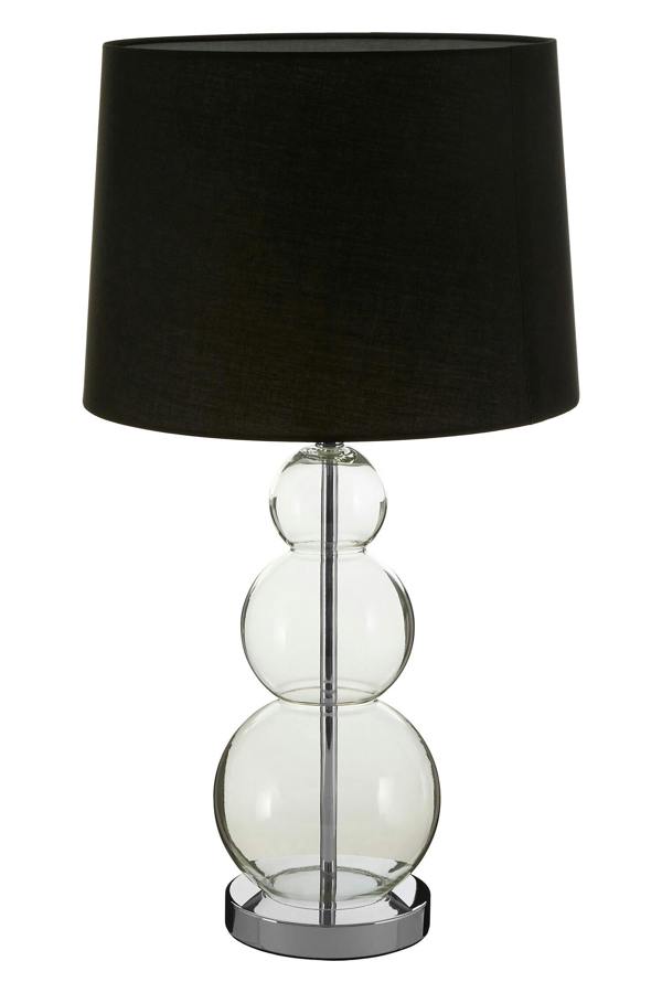 Luke Black Fabric Shade Table Lamp with EU Plug