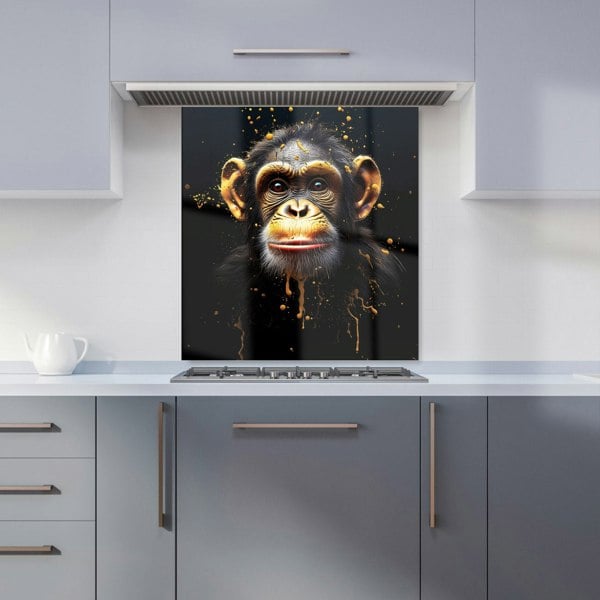 Warren Reed - Designer Splashart Cheeky Chimp Face Kitchen Splashback
