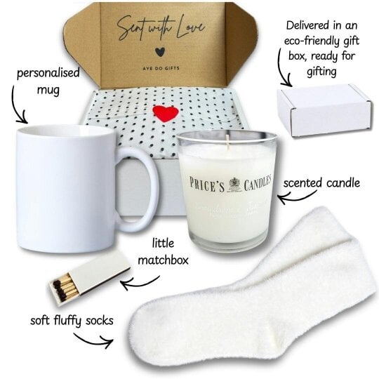 Aye Do Gifts Personalised Mum You're One In A Million Mug, Candle & Socks Gift Hamper | Birthday Gift