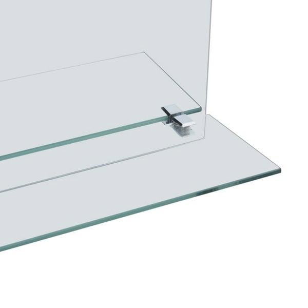Berkfield Wall Mirror with Shelf 50x70 cm Tempered Glass
