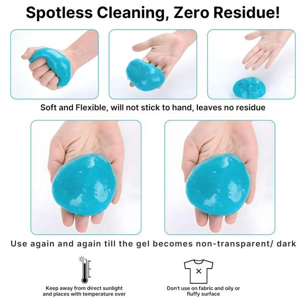 ULTRICS Dust Cleaner Gel Putty, Soft Flexible Cleaning Kit for Keyboards, Laptops, Car Vents and Electronics