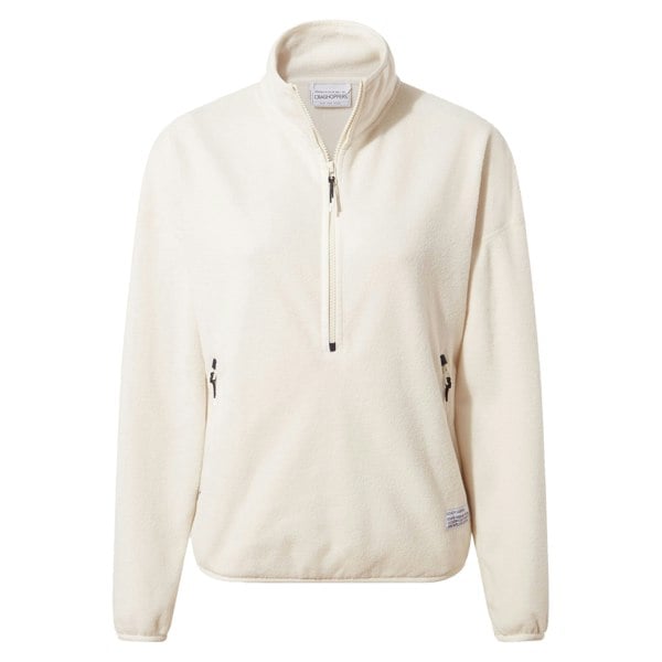 Craghoppers Womens/Ladies CO2 Renu Technology Half Zip Fleece Top - Ecru