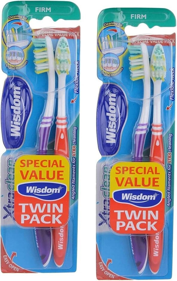 Wisdom Xtra Clean Firm Toothbrush Twin Pack