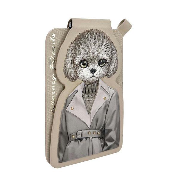 Nimmy Friends Nimmy Fashion & Cute Teddy Series Embroidery Magnetic Stand with MagSafe Brown - N-CXMC-ZJKT-14