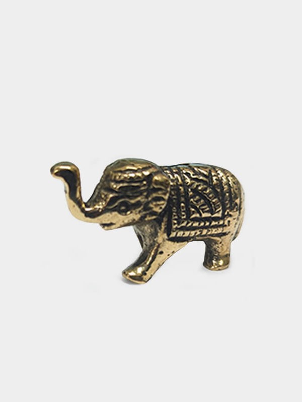 Namaste Antique Brass Elephant Incense Stick Holder - Small