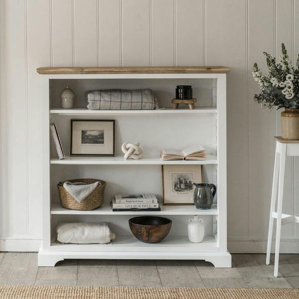 Florence Bookcase Wooden Shelving Unit with Adjustable Shelves, Fully Assembled