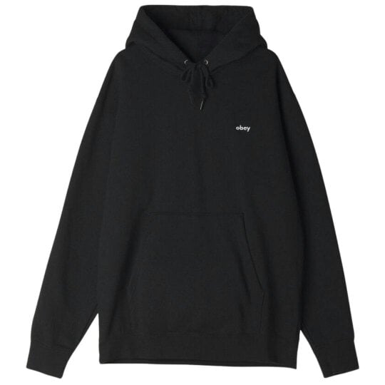 Obey Tab Logo Black Hoodie