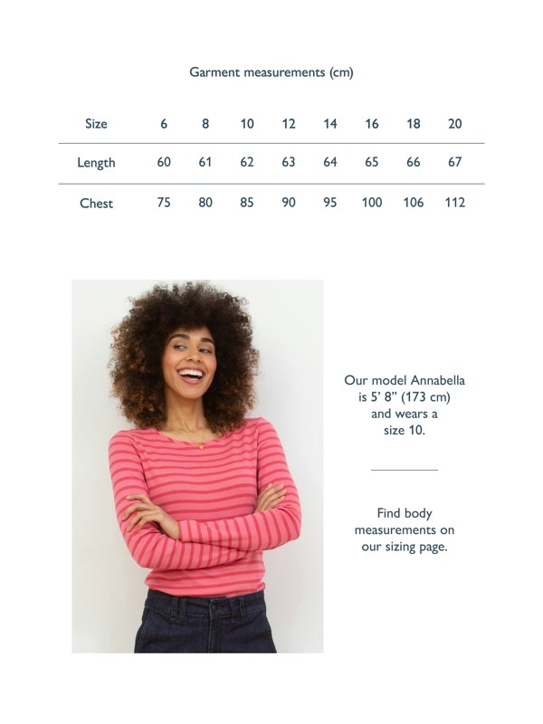 Kite Organic Portesham Jersey Top Rosey Stripe