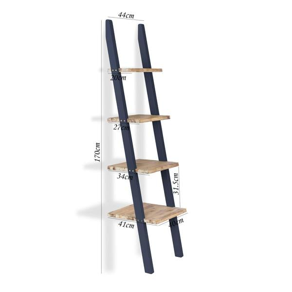 Statement Furniture Florence Ladder Shelf Wooden Shelving Unit Lean-Up Shelf