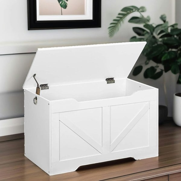 Rafaelo Mobilia Kids Wooden Storage Box White