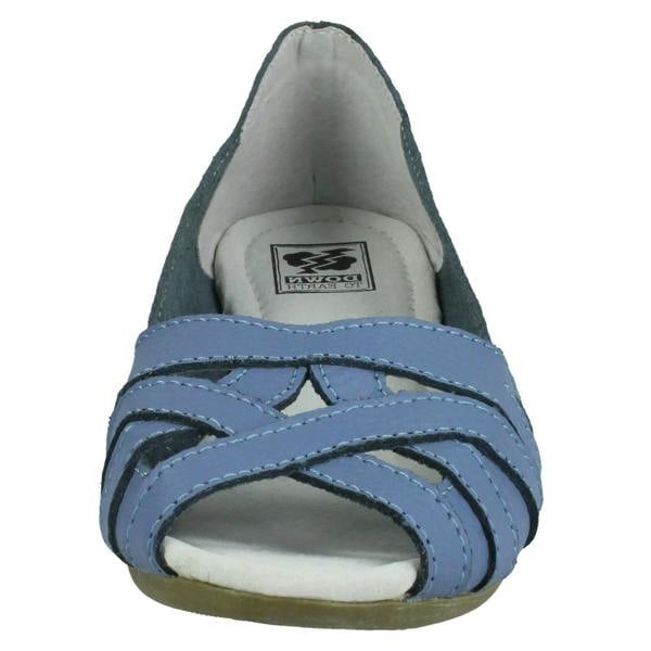 Down to Earth Ladies Down To Earth Peep Toe Casual Shoes F00328