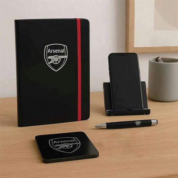 Arsenal FC Home Office Set, Stationery, Lined Pages, Sports, Gift