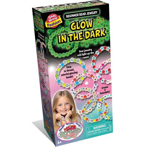 Small World Toys Beginner Bead Jewellery Glow In The Dark - Pink