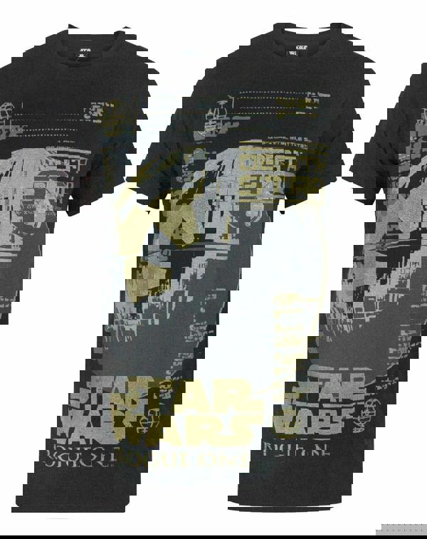 Star Wars Mens Black Death Star Print Short Sleeved T-Shirt