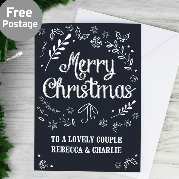 Personalised Memento Company Personalised Christmas Frost Card