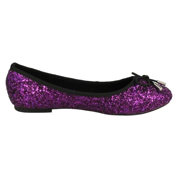 Anne Michelle Ladies Anne Michelle Glittery Ballerina Shoes