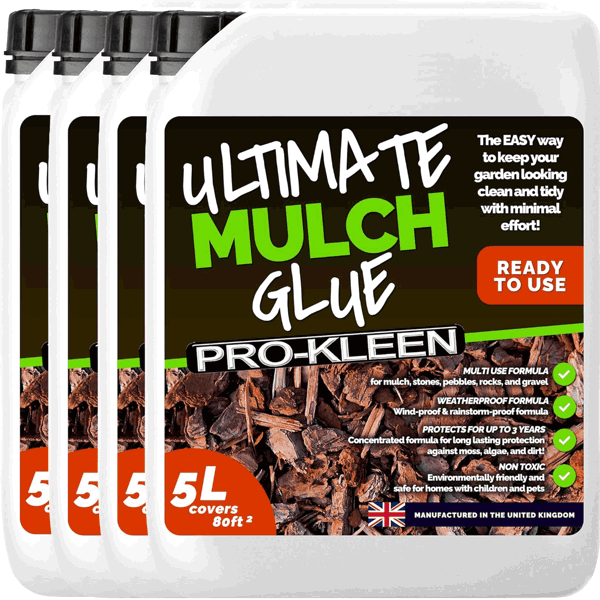 ProKleen Pro-Kleen Ultimate Mulch Glue 4x 5L (Covers 320 ft2) Binder For Gravel, Stones, Slate & Mulch