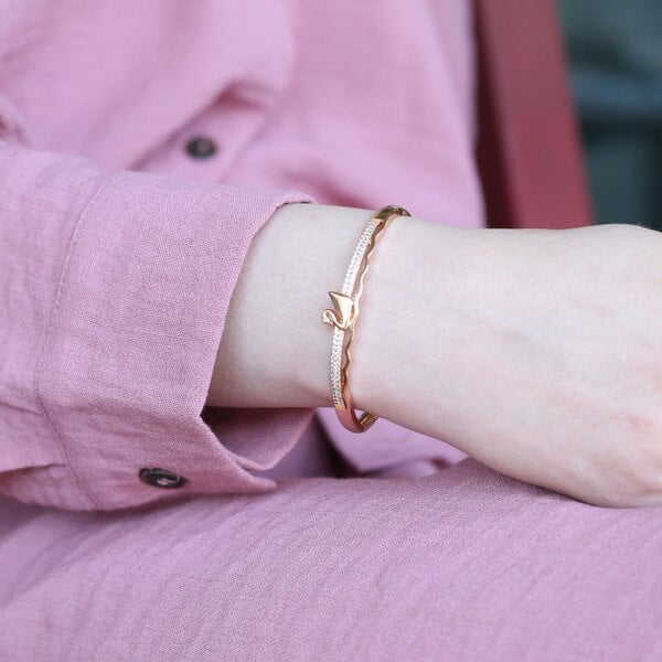 The Colourful Aura Brass Swan Zircon Lightweight Ethnic Stacking Wedding Cuff Bangle