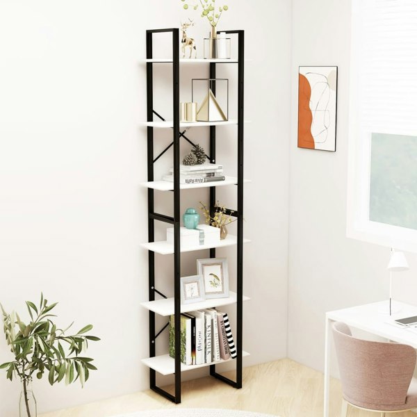Berkfield Storage Shelf White 60x30x210 cm Solid Wood Pine