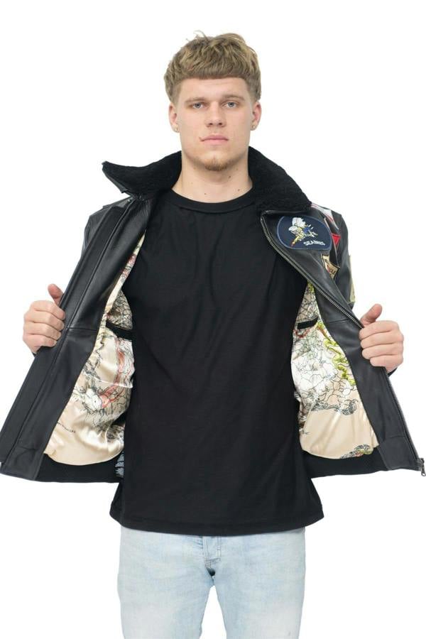 Infinity Leather Mens Top Gun A2 Leather Bomber Jacket-San Diego