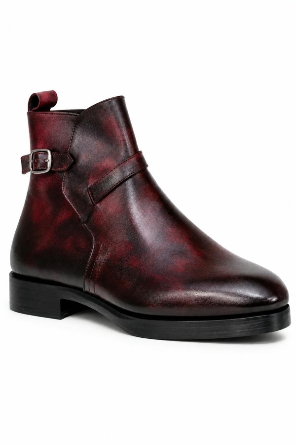 Claudio Lugli LEATHER HAND PAINTED BOOT - P - 01 - 6676 - Burgundy
