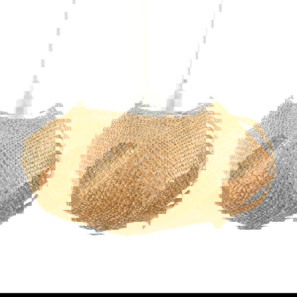 Modern Designer Natural Brown Woven Rattan Pendant Lighting Shade Image 1