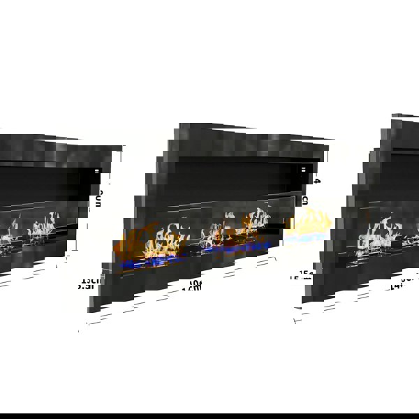 55 Inch Bio Ethanol Fireplace White Grey Black Mounted Inset Wall Biofire Bio Ethanol Fireplaces Living and Home