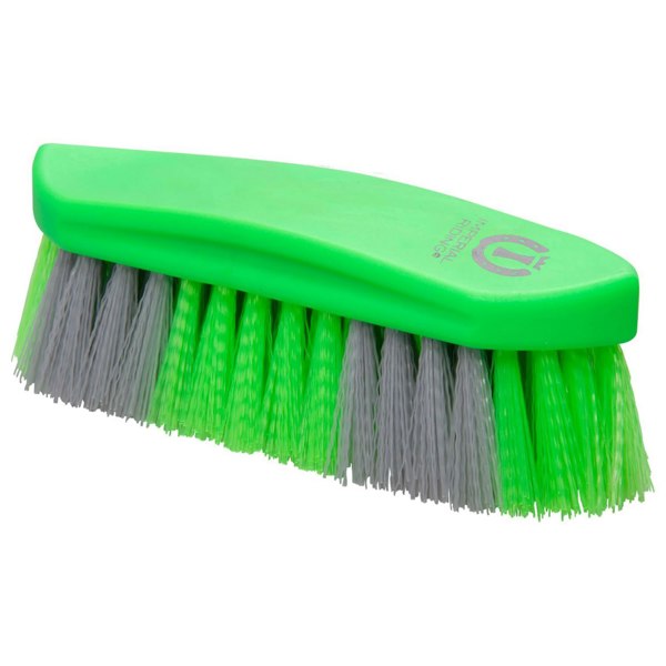 Imperial Riding Two Tone Horse Dandy Brush - Neon Green