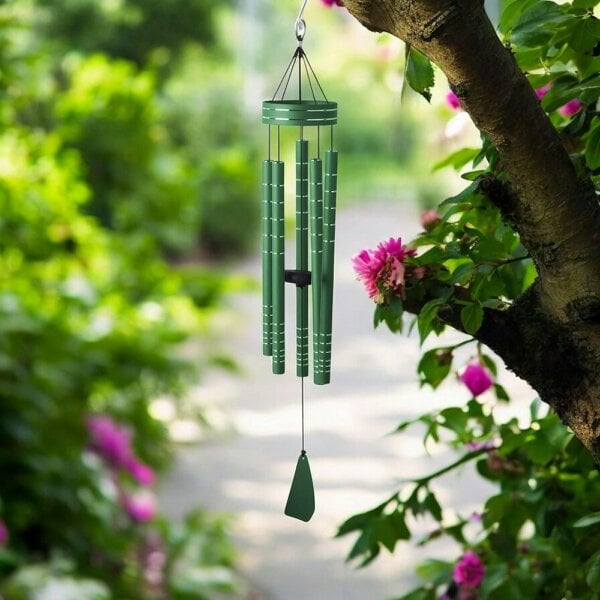 EDH Door Hardware Chorus Musical Wind Chime – 100cm Rose Gold/Red/Green/Blue Outdoor Chime for Relaxing Melodies, Garden, Patio & Home Décor