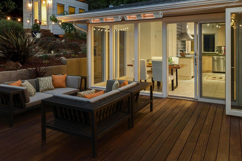 Castle Heaters 2500W Wi-Fi Infrared Patio Heater – Low Glare, Remote Control, IP65 | KMH-25R9