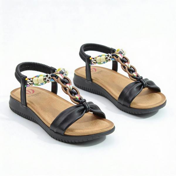 Heavenly Feet Heavenly Feet BRIGHT Womens Slingback Sandals Black