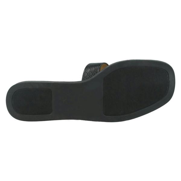 Spot On Ladies Spot On Croc Print Mules F00298