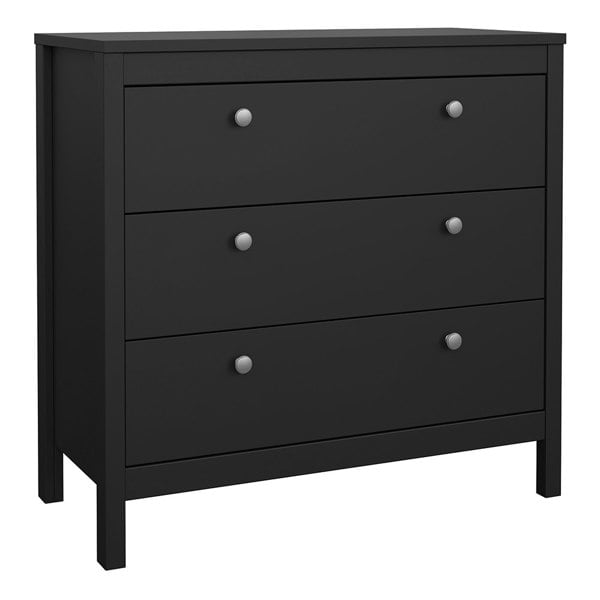 Furniture To Go Madrid Chest 3 drawers in Matt Black