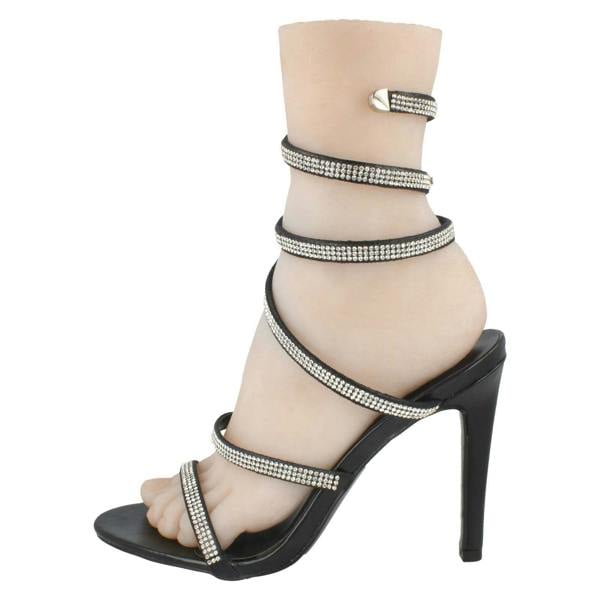 Anne Michelle Ladies Anne Michelle Strappy Diamante Heels