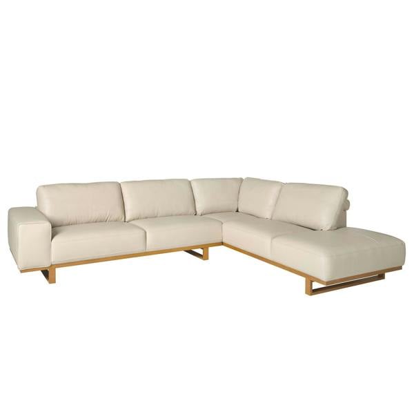 Angel Cerdá Corner sofa in sand leather 6203/6204