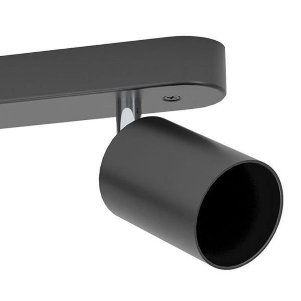 EGLO Basic Reciso-E Black Steel Eco-Friendly 2-Light Spotlight