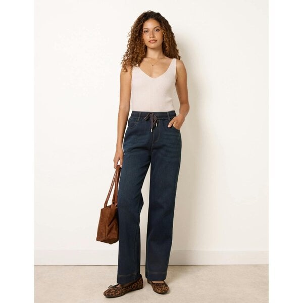 Blue Vanilla Elastic Waist Jeans